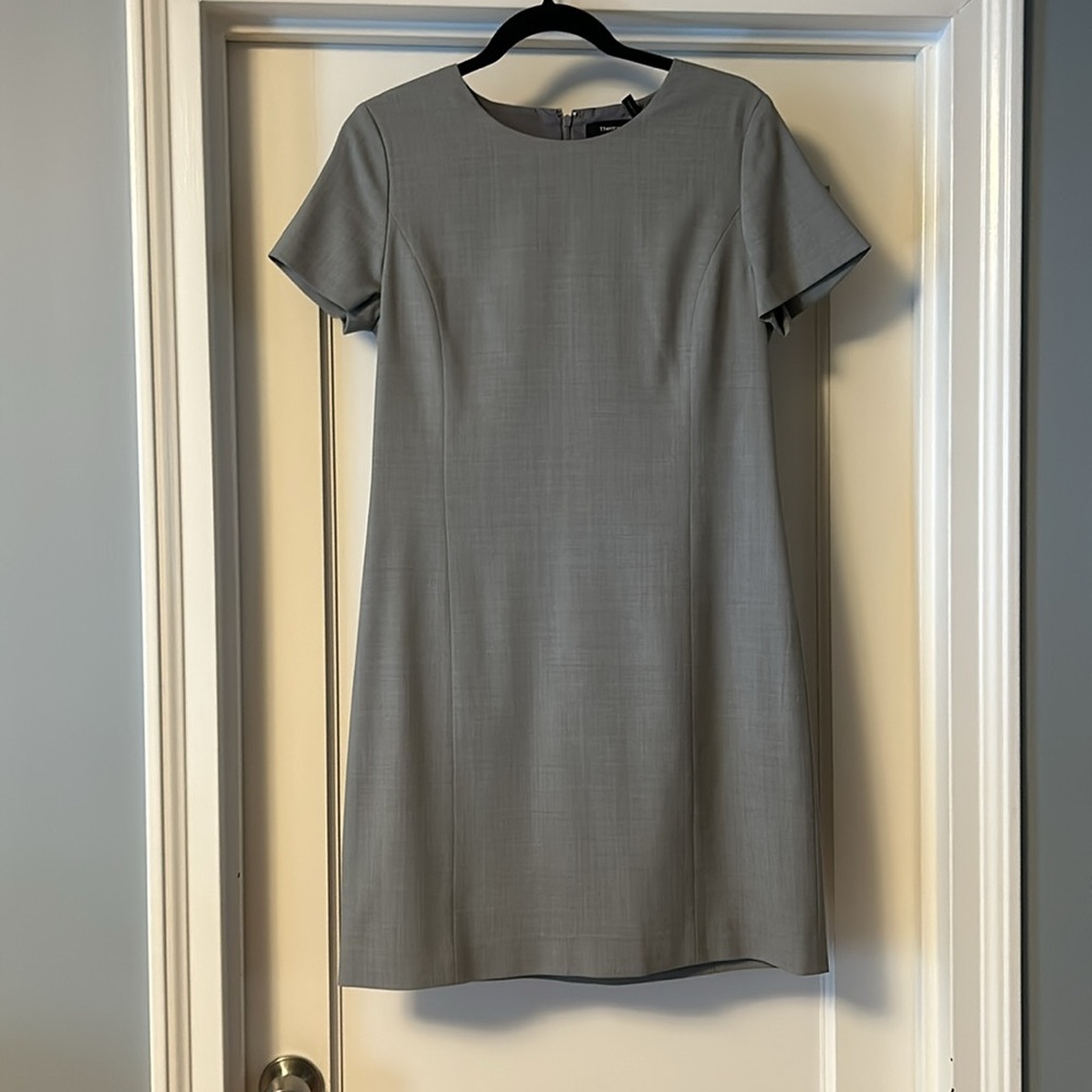 Theory Sheath Dress in Sevona Wool